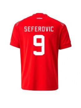 Schweiz Haris Seferovic #9 Replika Hemmakläder VM 2022 Kortärmad